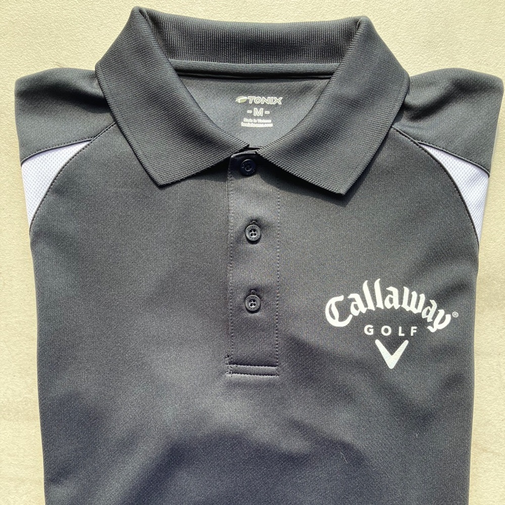 Black Tonix Polo with Callaway Golf Logo MD